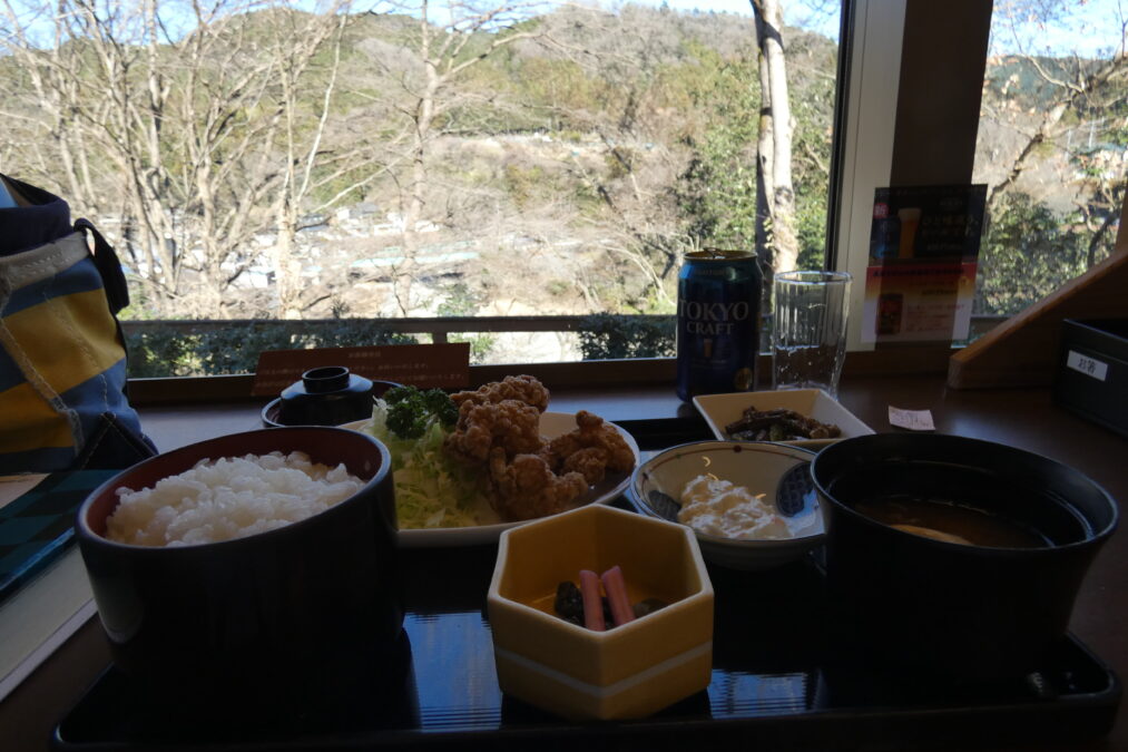 秋川渓谷瀬音の湯食事